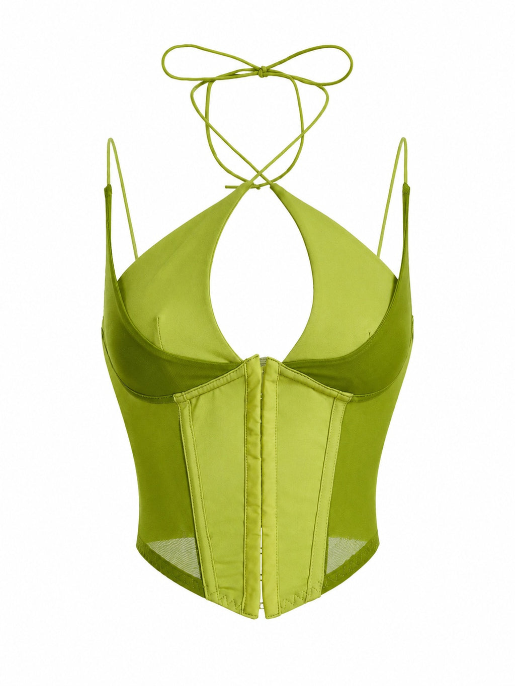 Lime Cutout Corset Top